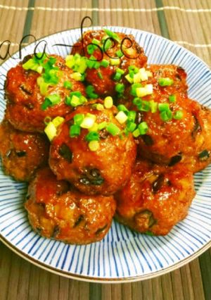 旨さにハマる♡茄子たっぷり照り焼き肉団子-レシピのメイン写真