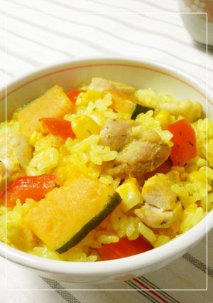 ターメリックの炊き込みご飯♬-レシピのメイン写真
