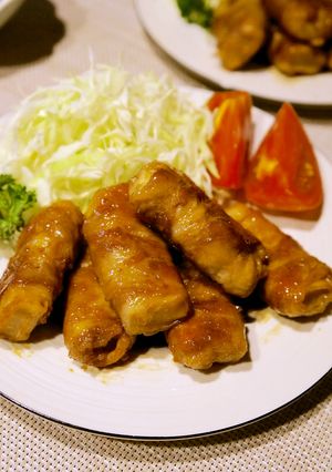 モチっと食感！角麩(かくふ)の豚巻き-レシピのメイン写真