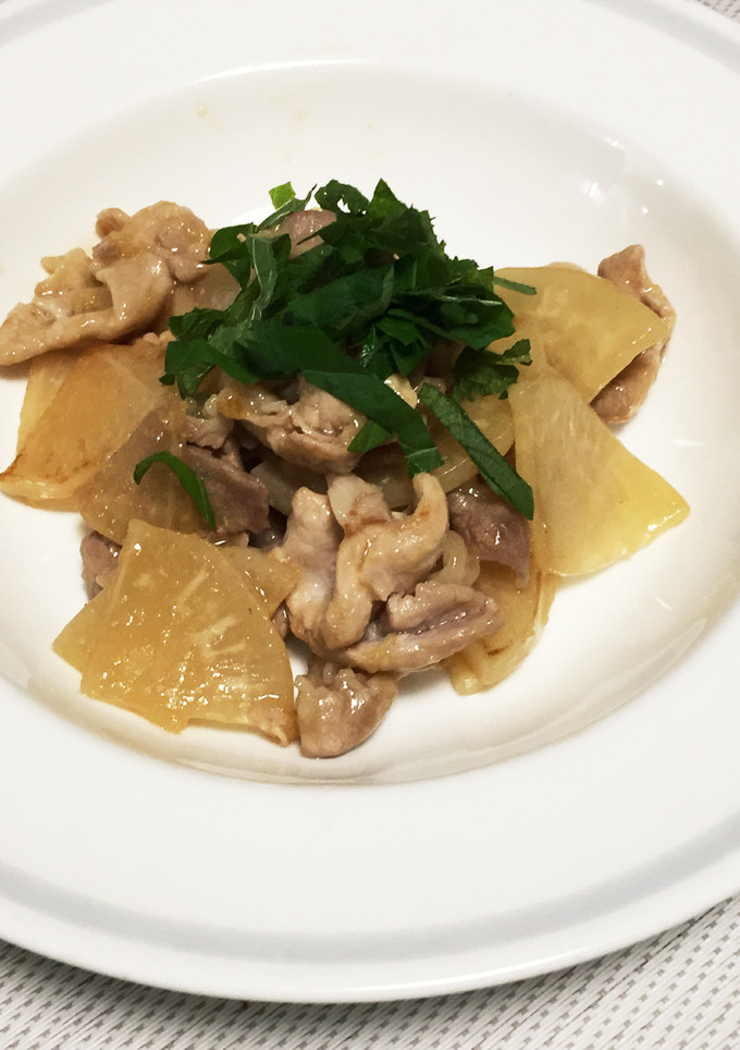 こま豚と大根の醤油炒め-レシピのメイン写真