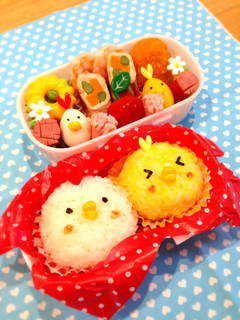 キャラ弁簡単おにぎり運動会可愛いキャラ弁-レシピのメイン写真