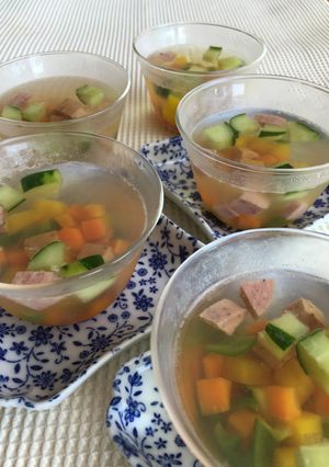 サマーベジ・ゼリー寄せ 夏 野菜-レシピのメイン写真