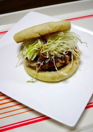 レンジで簡単ランチ！ロースカツバーガー-レシピのメイン写真