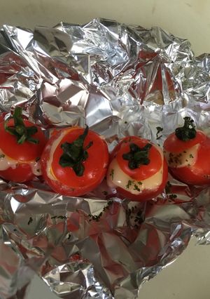 簡単!プチトマトdeグラタン風-レシピのメイン写真