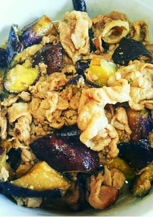 茄子と豚肉の味噌炒め。-レシピのメイン写真