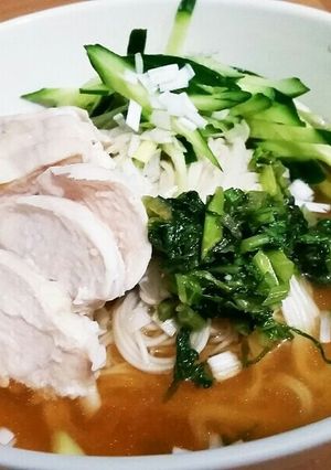 ★飽きたらこれ！さっぱり鶏ハム素麺★-レシピのメイン写真