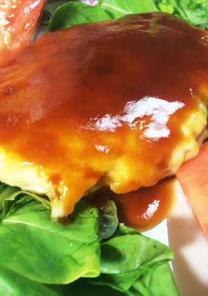 鶏胸肉de豆腐ハンバーグ☆コクうまソース-レシピのメイン写真