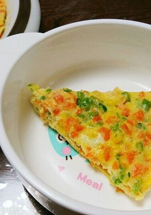 離乳食☆後期☆野菜たっぷりチーズオムレツ-レシピのメイン写真