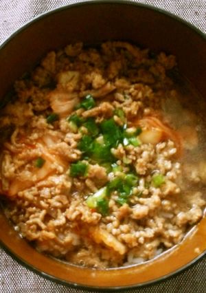 【かーちゃんの味】肉そぼろキムチ雑炊-レシピのメイン写真