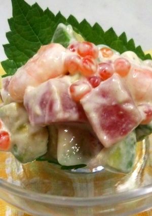 まぐろとアボカドのわさびマヨタルタル-レシピのメイン写真