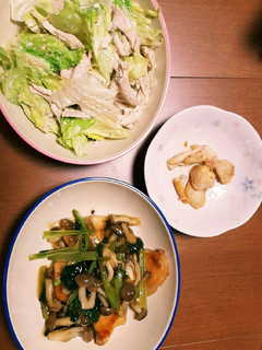 むね肉サラダ&むね肉しめじの和風あんがけ-レシピのメイン写真