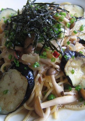 ナスときのこの和風パスタ❤にんにく風味-レシピのメイン写真