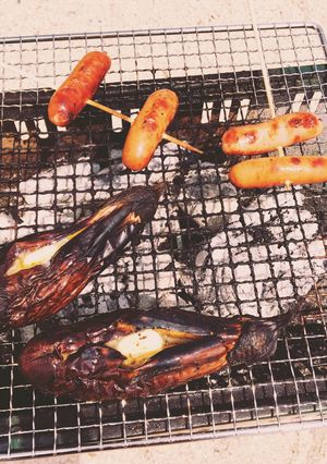 バーベキューに茄子丸焼き-レシピのメイン写真