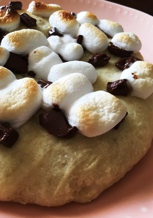 ビニール袋で！簡単マシュマロ&チョコピザ-レシピのメイン写真