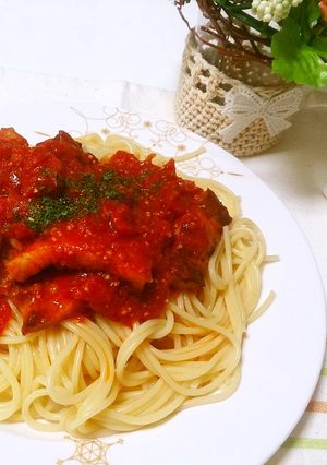 トマトの酸味がおいしい♪ベーコンパスタ-レシピのメイン写真