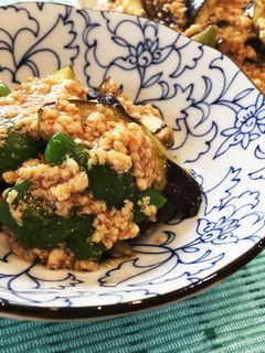 茄子とピーマンの和風鶏そぼろあんかけ-レシピのメイン写真