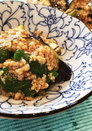 茄子とピーマンの和風鶏そぼろあんかけ-レシピのメイン写真