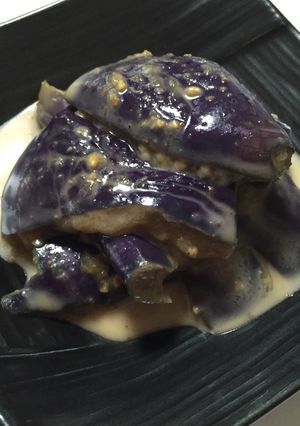 レンジで簡単！ごまダレ蒸しナス-レシピのメイン写真