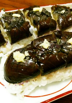 簡単！節約！子供もパクパク♡茄子の棒寿司-レシピのメイン写真
