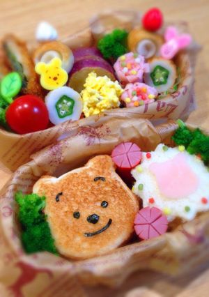 キャラ弁サンドイッチプーさん可愛いお弁当-レシピのメイン写真