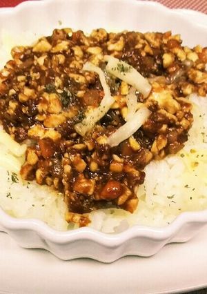 お一人様ランチ～豆腐のチーズキーマカレー-レシピのメイン写真