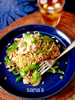 甘長とうがらしでオイスターソース焼きそば-レシピのメイン写真
