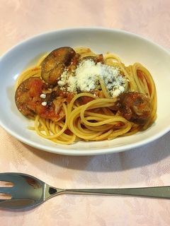 なすとベーコンのトマトパスタ-レシピのメイン写真