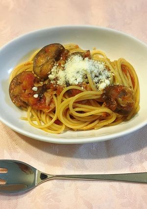 なすとベーコンのトマトパスタ-レシピのメイン写真