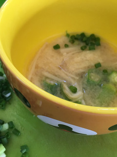 オクラとえのきの☆お味噌汁-レシピのメイン写真