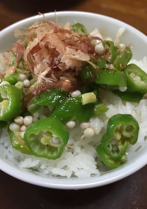 シンプルなオクラ丼-レシピのメイン写真