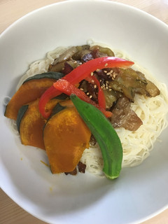 茄子とバラ肉のスタミナそうめん-レシピのメイン写真