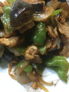 ナスとピーマンと豚肉の焼き肉のタレ炒め-レシピのメイン写真