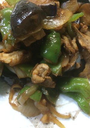 ナスとピーマンと豚肉の焼き肉のタレ炒め-レシピのメイン写真
