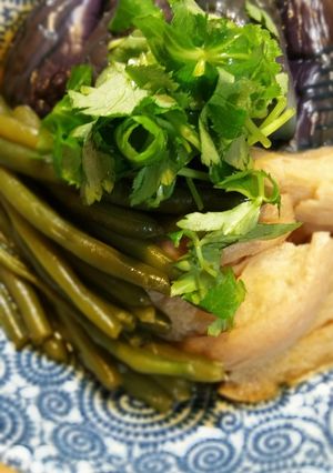 インゲンと車麩の冷たい煮浸し♪熱々も♪-レシピのメイン写真