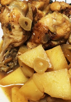 手羽元とじゃがいものこってり煮-レシピのメイン写真