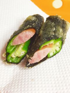 ウインナーとオクラの天ぷら-レシピのメイン写真