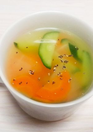 大根ときゅうりと人参の中華スープ-レシピのメイン写真