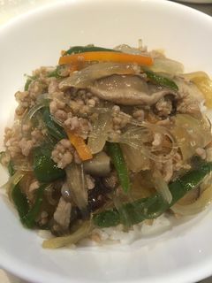 豚ひき肉と春雨のあんかけ丼!-レシピのメイン写真
