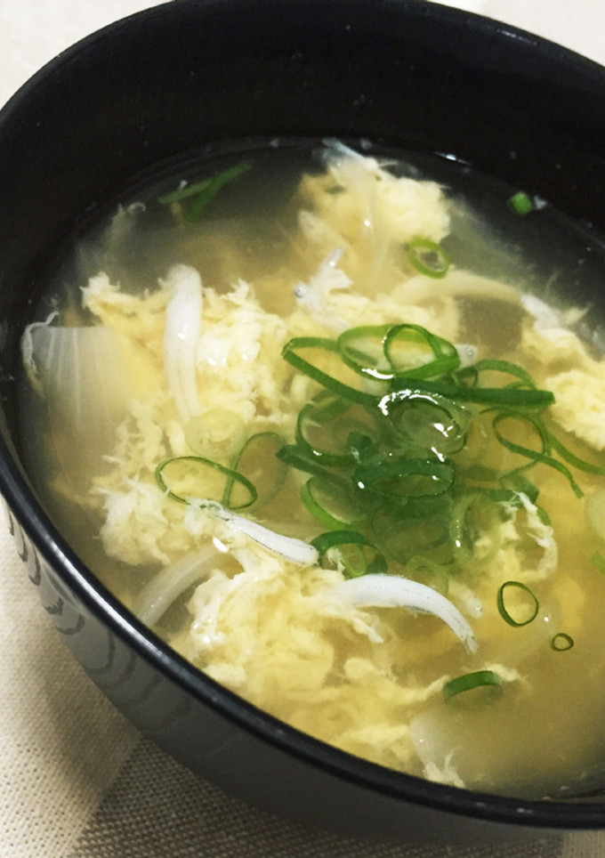 釜揚げしらすと玉ねぎのかき玉汁-レシピのメイン写真