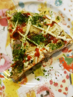 ピンクのジャガイモお好み焼き風♣オムレツ-レシピのメイン写真