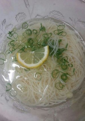 緑茶レモン素麺（血管ダイエット食875）-レシピのメイン写真