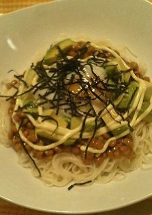 アボカド納豆そうめん-レシピのメイン写真