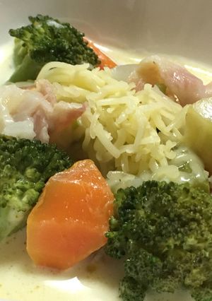 美味しい！ベーコンと野菜のクリーム煮♪-レシピのメイン写真