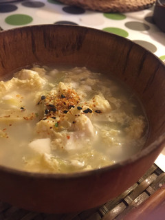 ミョウガと豆腐のトロたまスープ-レシピのメイン写真