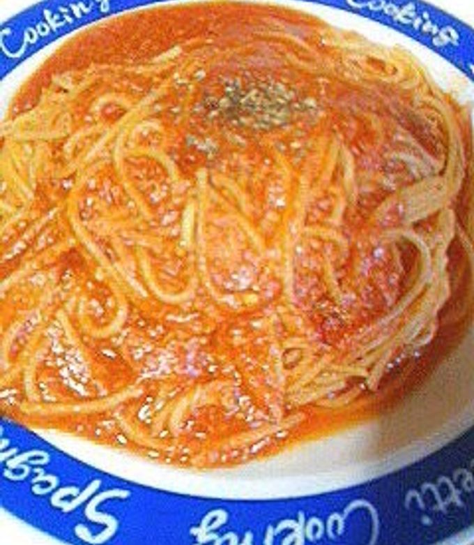 簡単カニ缶のトマトスパゲティ-レシピのメイン写真