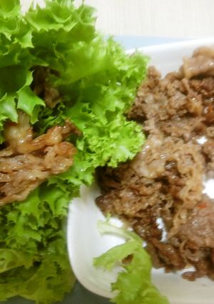 トマトチリソースの牛肉　野菜サンド　　-レシピのメイン写真
