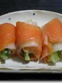 ロールサーモン:きゅうり-レシピのメイン写真