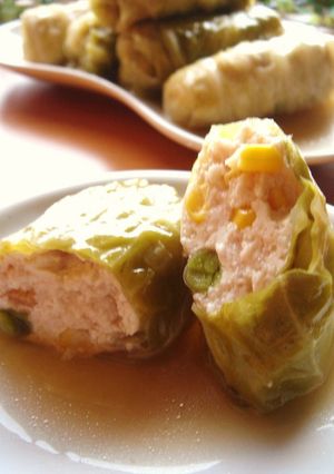 豆腐入り☆和風ミニロールキャベツ-レシピのメイン写真