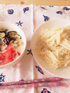 お豆腐ゴマだれそうめん-レシピのメイン写真