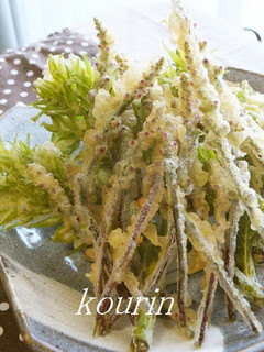 ツルムラサキの花芽天ぷら-レシピのメイン写真